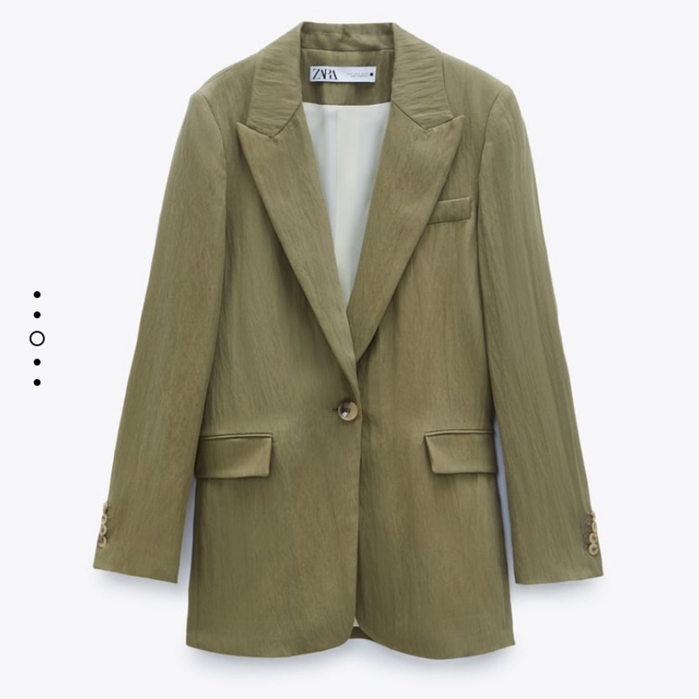 NWT Zara olive green blazer size small